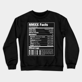 NMIXX Nutritional Facts Crewneck Sweatshirt